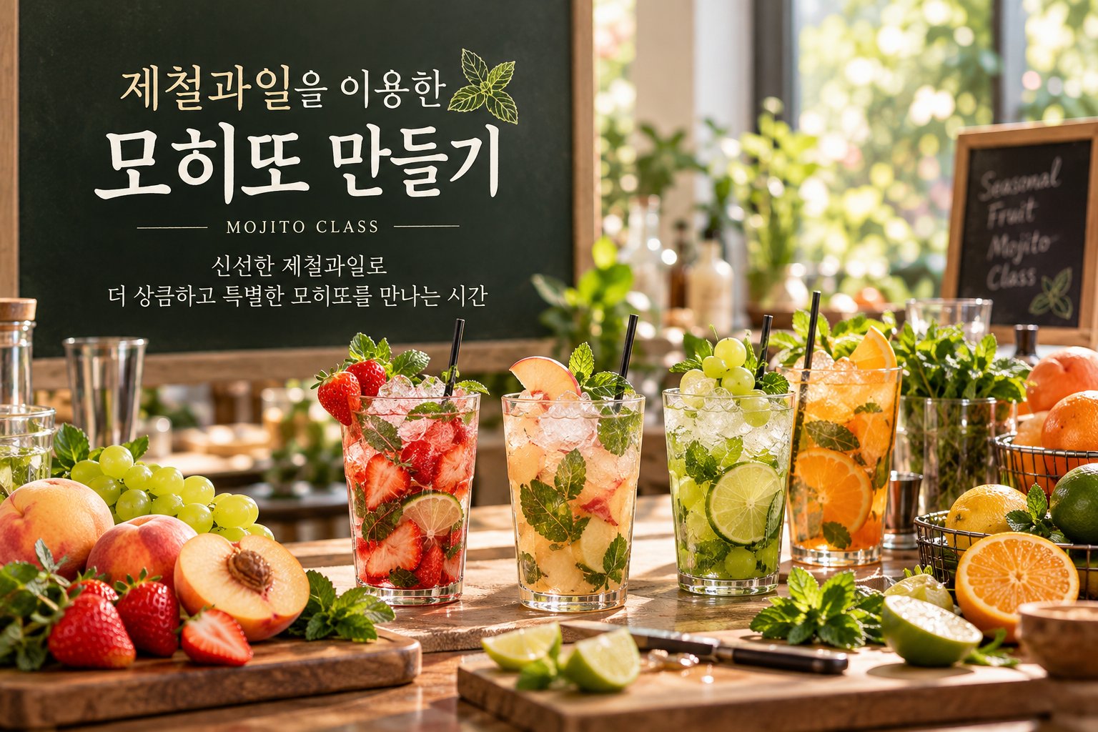 도머BAR & 제철과일을 이용한 모히또 만들기